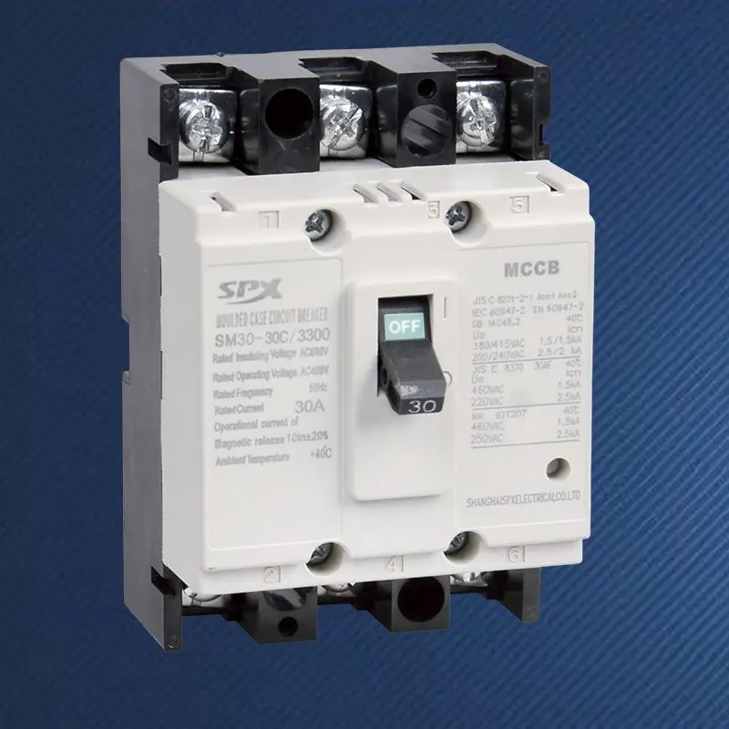 3P 5A 10A 20A เบรกเกอร์เคสแบบขึ้นรูป