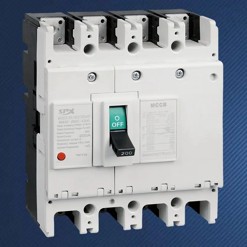 4P 200A เซอร์กิตเบรกเกอร์แบบขึ้นรูป