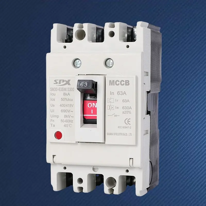 MCCB 3P 40A 50A เซอร์กิตเบรกเกอร์แบบขึ้นรูป